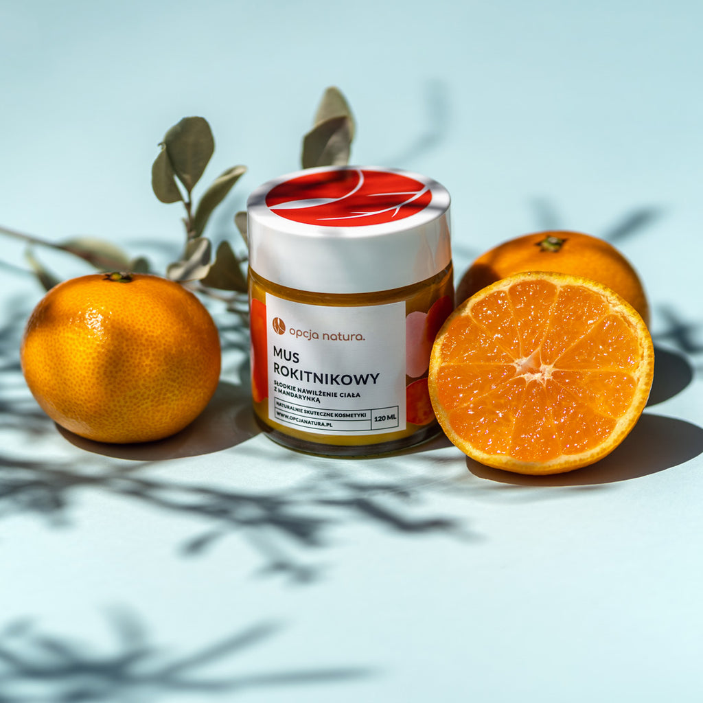MUS ROKITNIKOWY 120 ml słodkie nawilżanie ciała z mandarynką